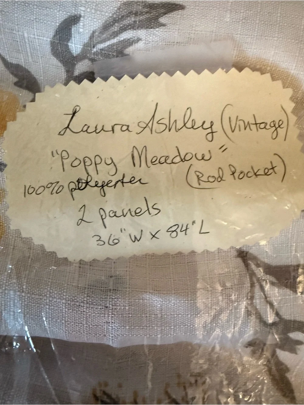 Laura Ashley Yellow Floral - Poppy Meadow Print curtains